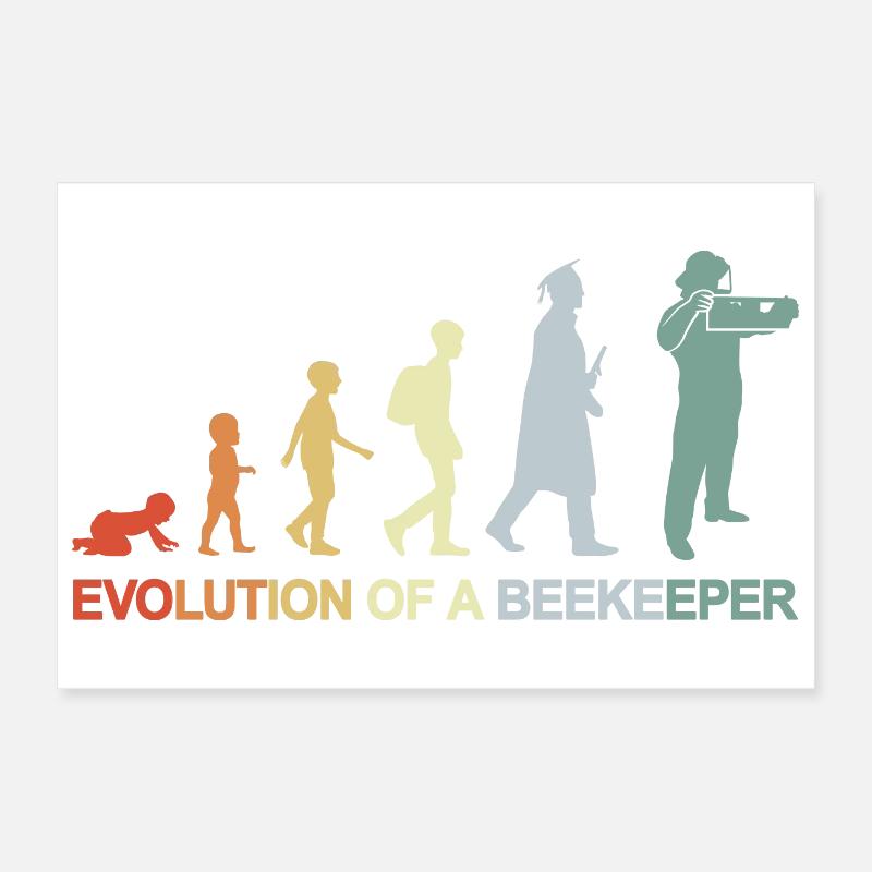 Imker Evolution Poster 30x20 cm