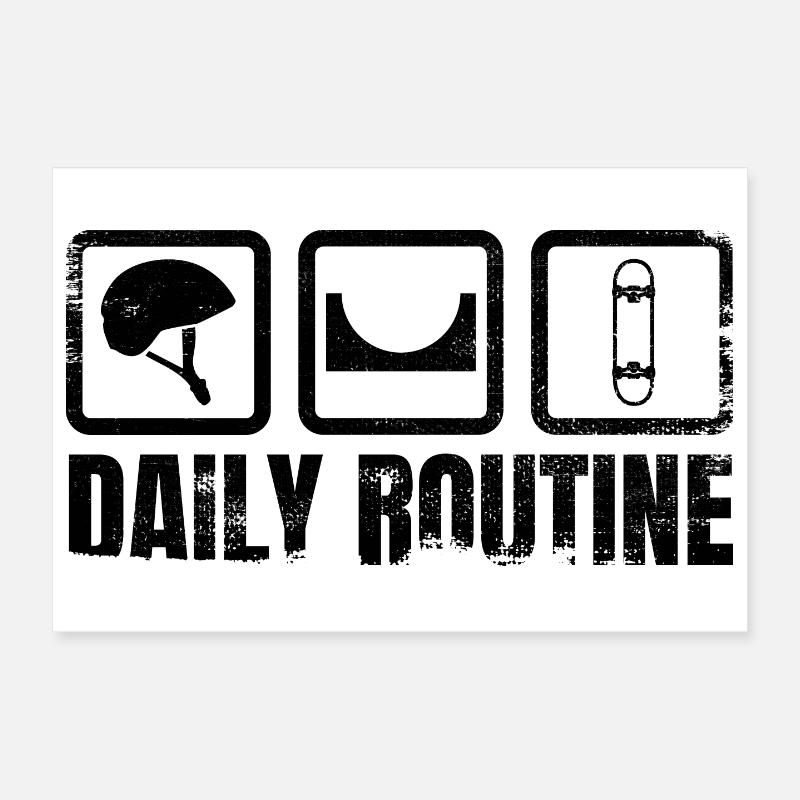 Daily Routine Poster 12" x 8" (30x20 cm)