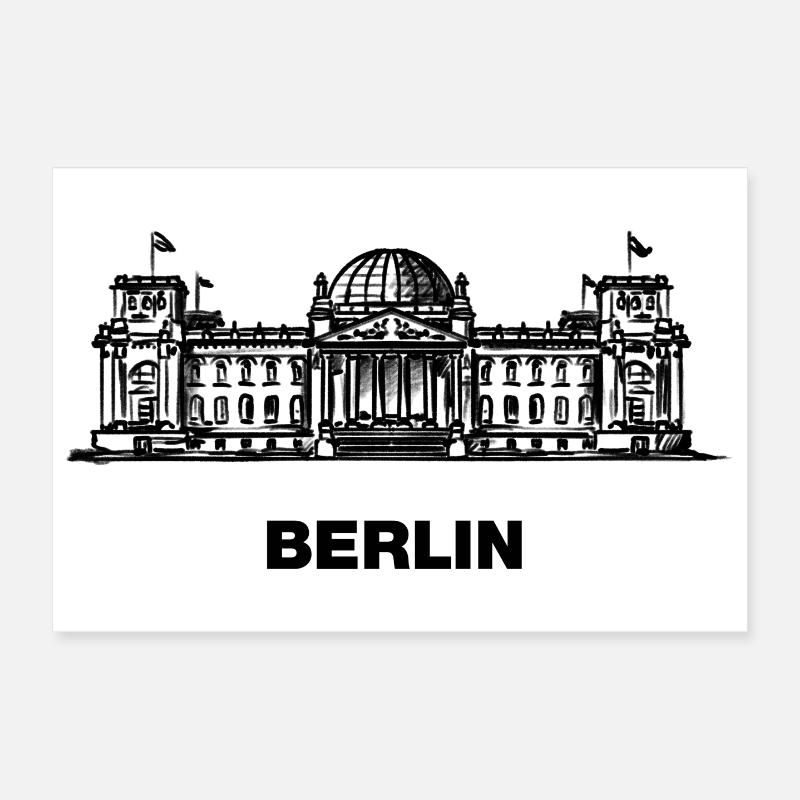 Berlin - Reichstag Poster 30x20 cm