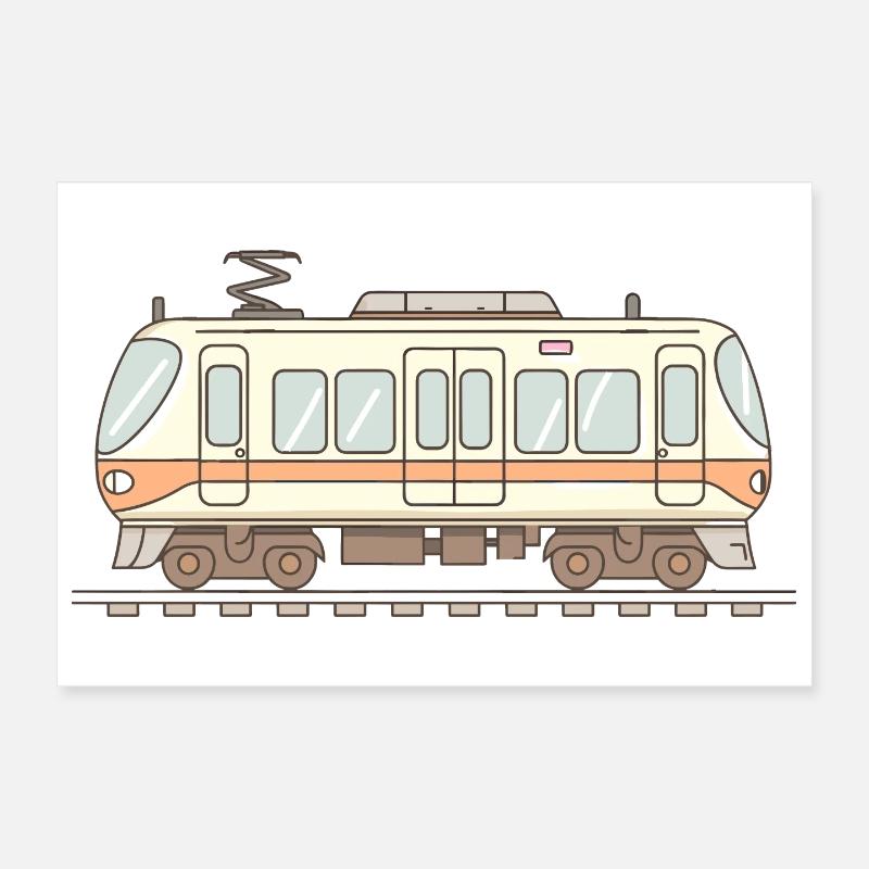 Railroad Comic Look Poster 12" x 8" (30x20 cm)