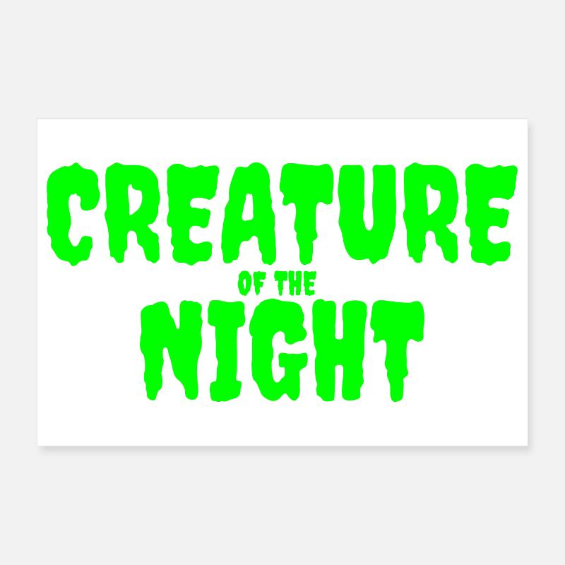 Creature of the Night Horror Text Poster 12" x 8" (30x20 cm)