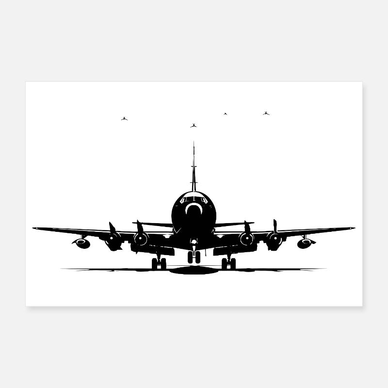 Jet plane Poster 12" x 8" (30x20 cm)