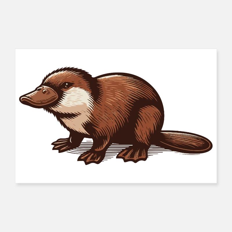 Ornithorynque Poster 30 x 20 cm