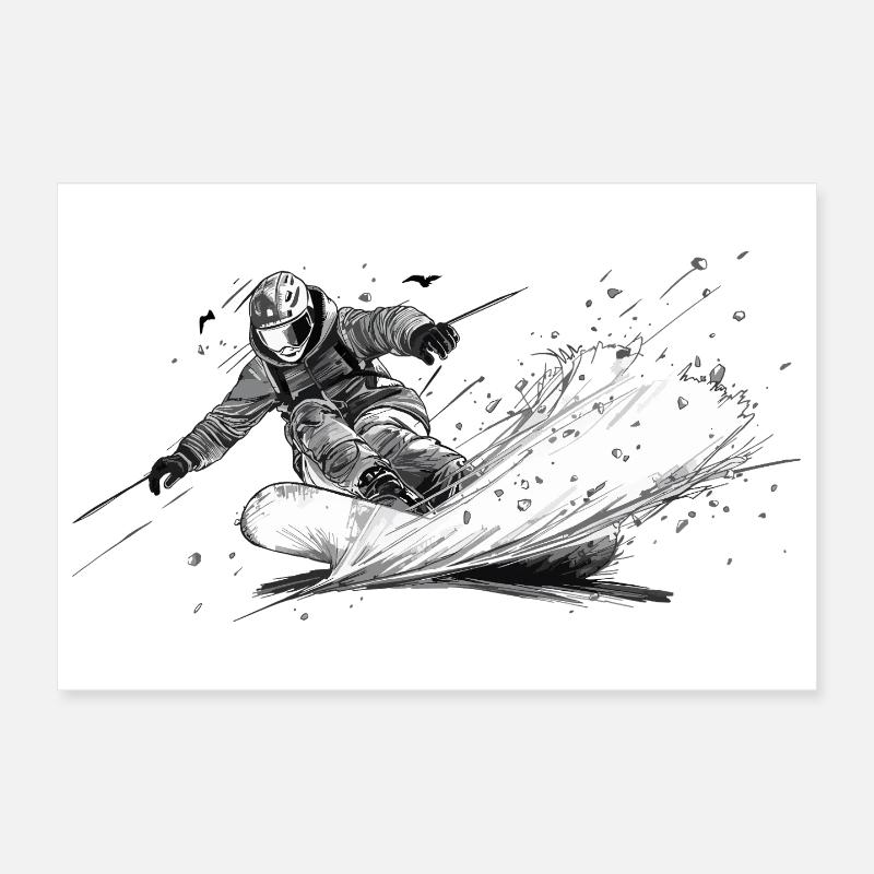 Snowboard Poster 30x20 cm