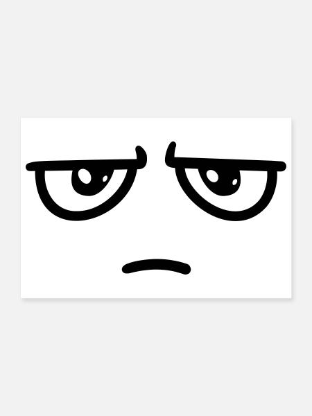 Not impressed - Poster 30x20 cm - Weiß - Vorne