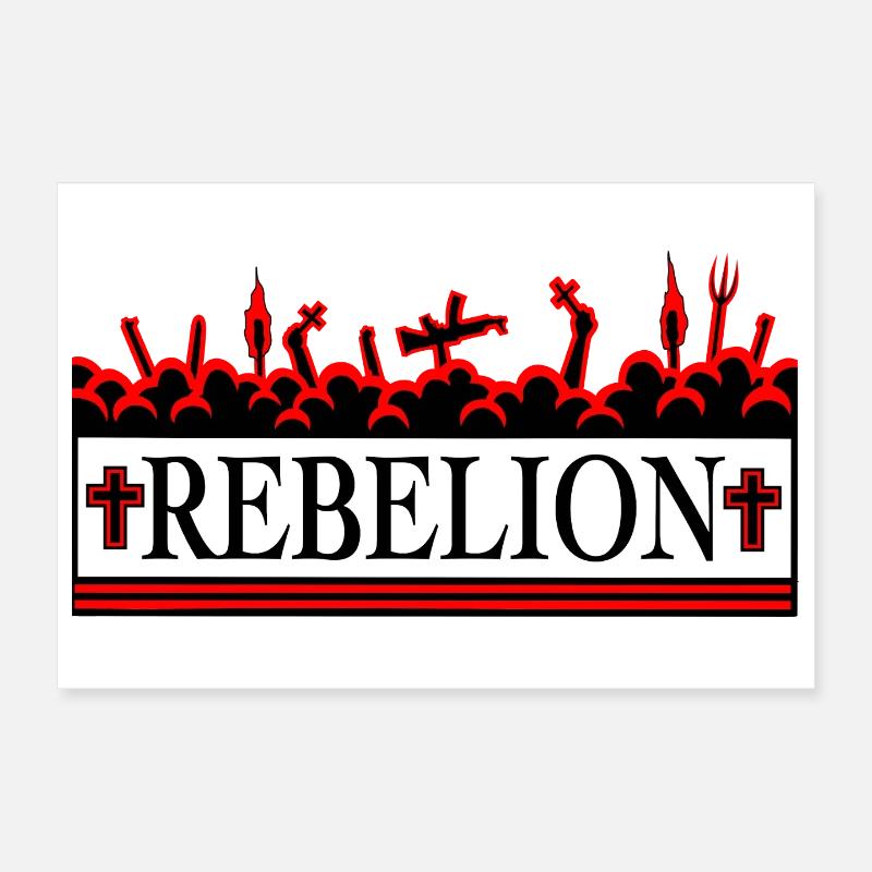 DIE REBELLION ROT. Poster 30x20 cm