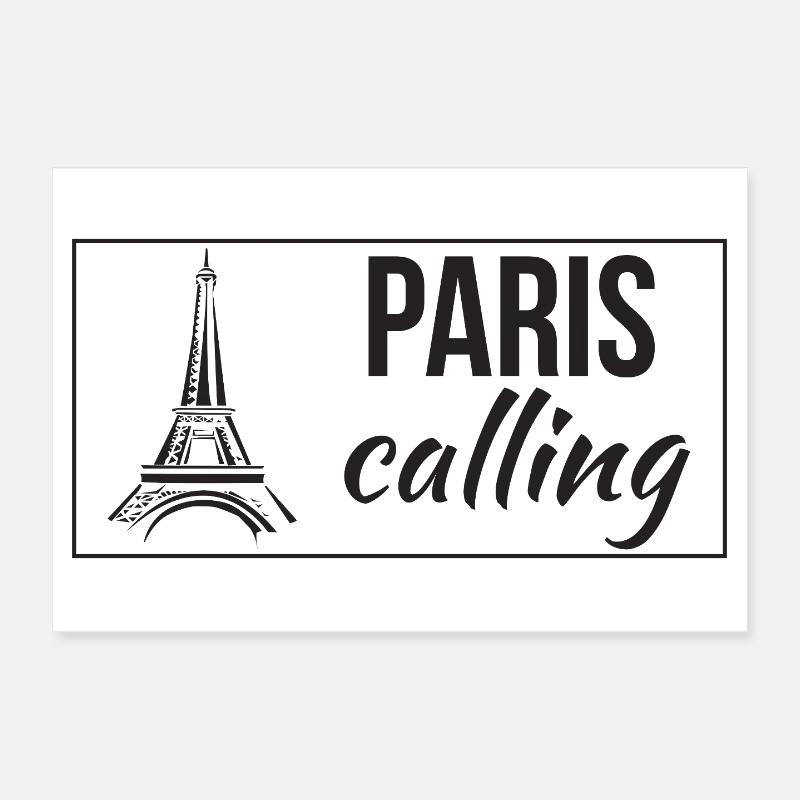Paris Calling Poster 12" x 8" (30x20 cm)