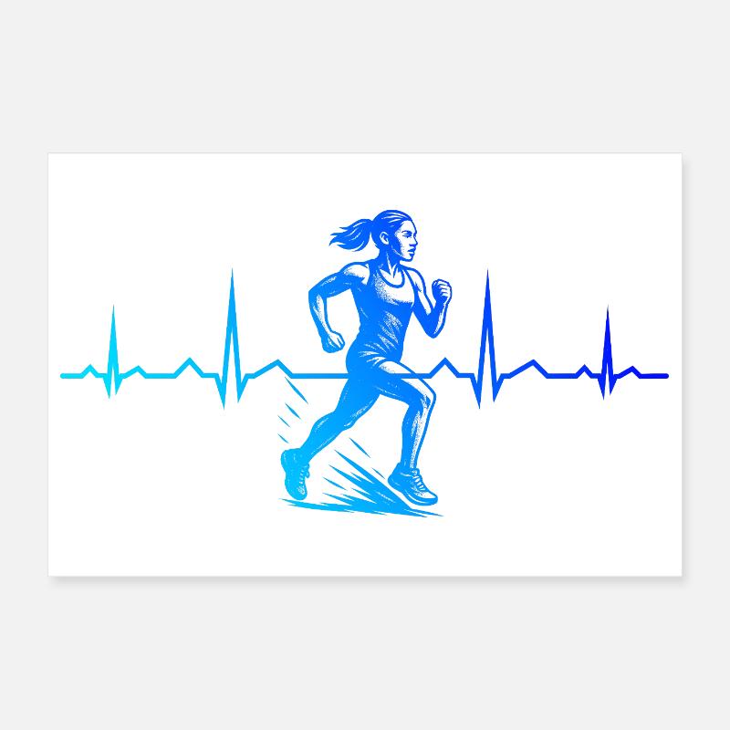 Running motif that works immediately Poster 12" x 8" (30x20 cm)