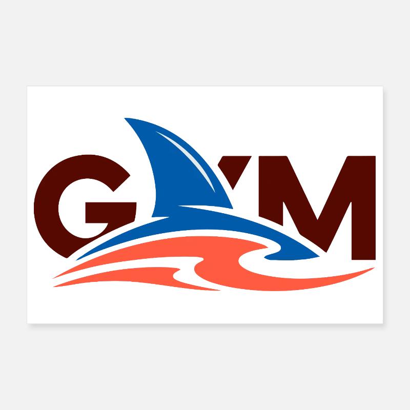 Logo de la salle de sport Wave Crest Poster 30 x 20 cm