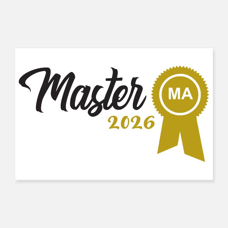 Master 2026 Diplôme Poster 30 x 20 cm