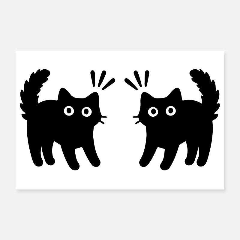 Katzen Paar Poster 30x20 cm