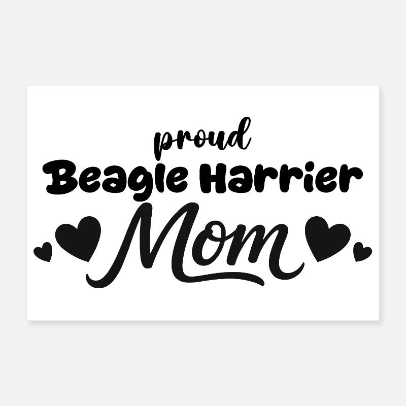 Stolze Beagle Harrier Mutter, Beagle-harrier Poster 30x20 cm