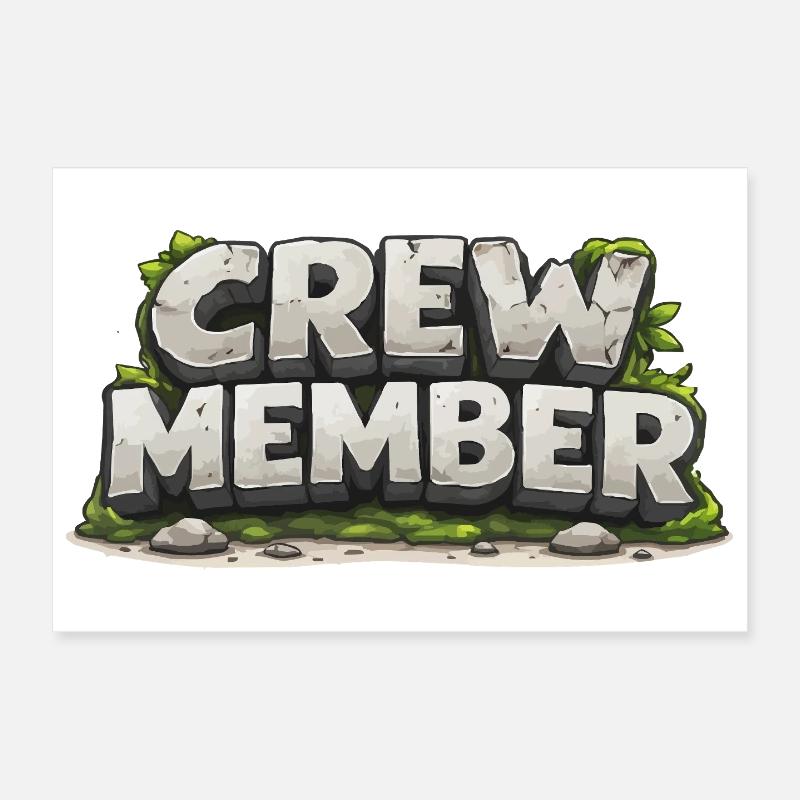 Crew Members Poster 12" x 8" (30x20 cm)