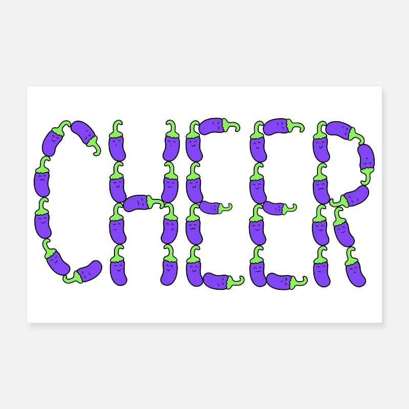 Acclamations d’aubergine Poster 30 x 20 cm