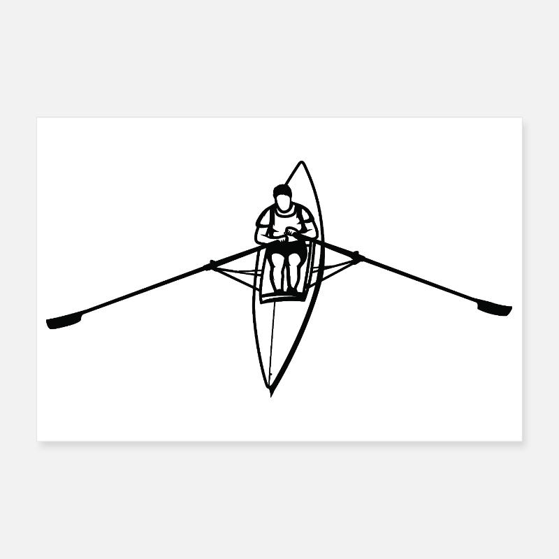 rowing boat Poster 12" x 8" (30x20 cm)