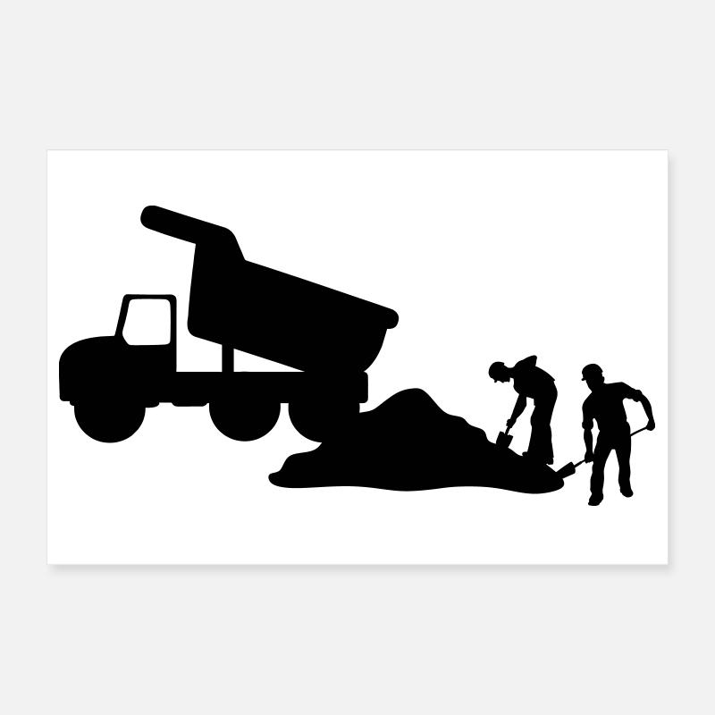 Équipe de construction – Équipe d’excavation Poster 30 x 20 cm