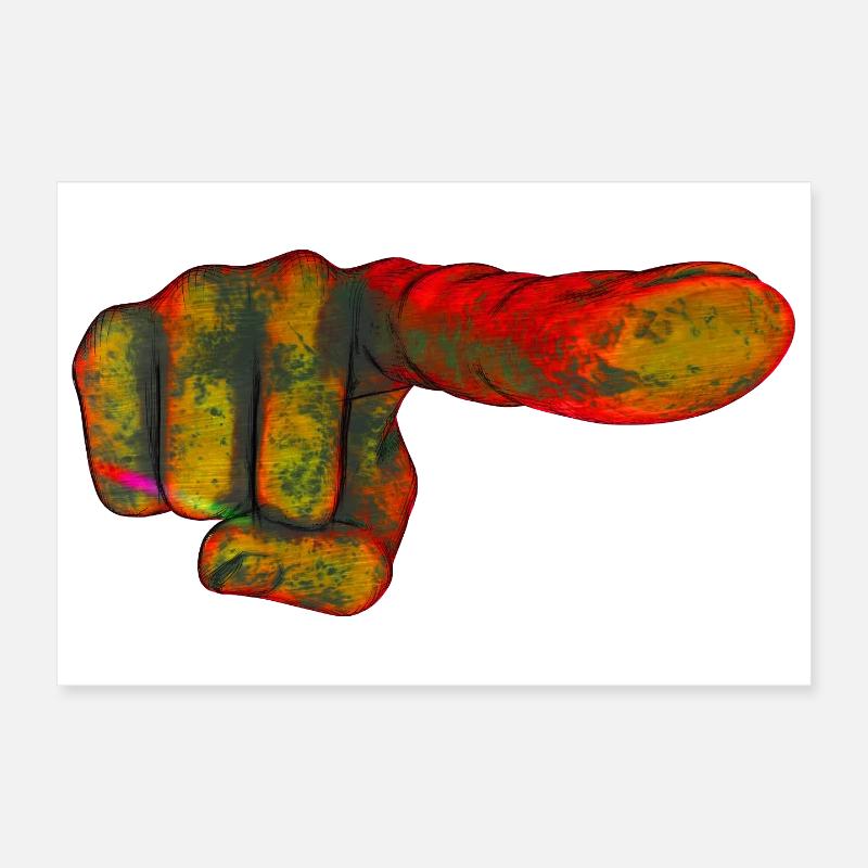 Index de l’explosion de couleur Poster 30 x 20 cm