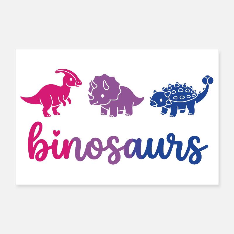 Pride Month LGBTQ – Binosaur Poster 30x20 cm