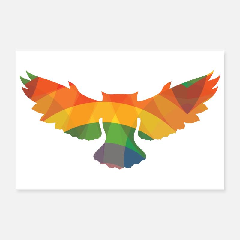 Farbige Eule Poster 30x20 cm