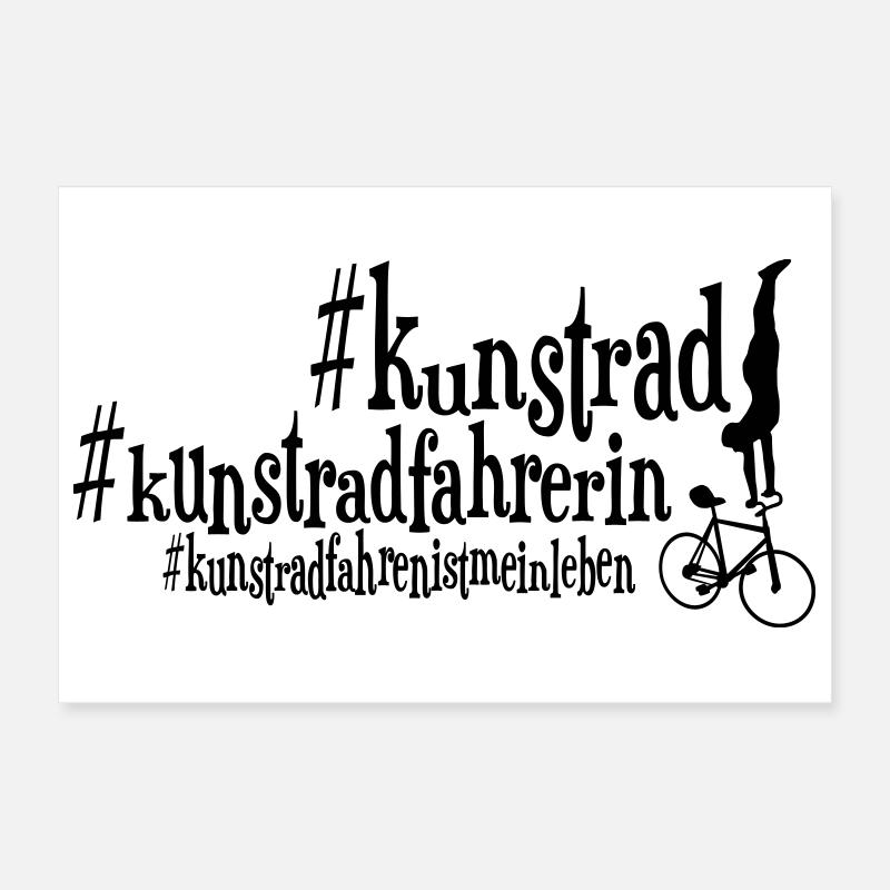 Kunstrad, Kunstradfahren, Hallen #Kunstradfahrerin Poster 30x20 cm