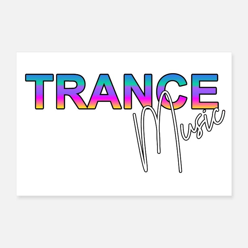 Trance Music - Poster 30 x 20 cm - blanc