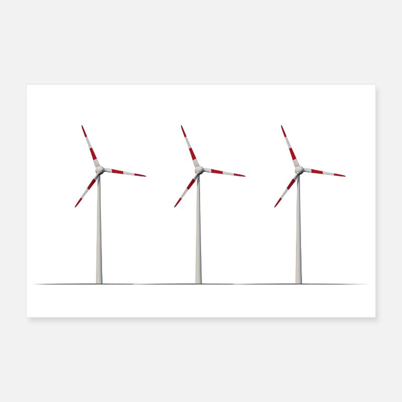 pinwheel - Poster 12" x 8" (30x20 cm) - white