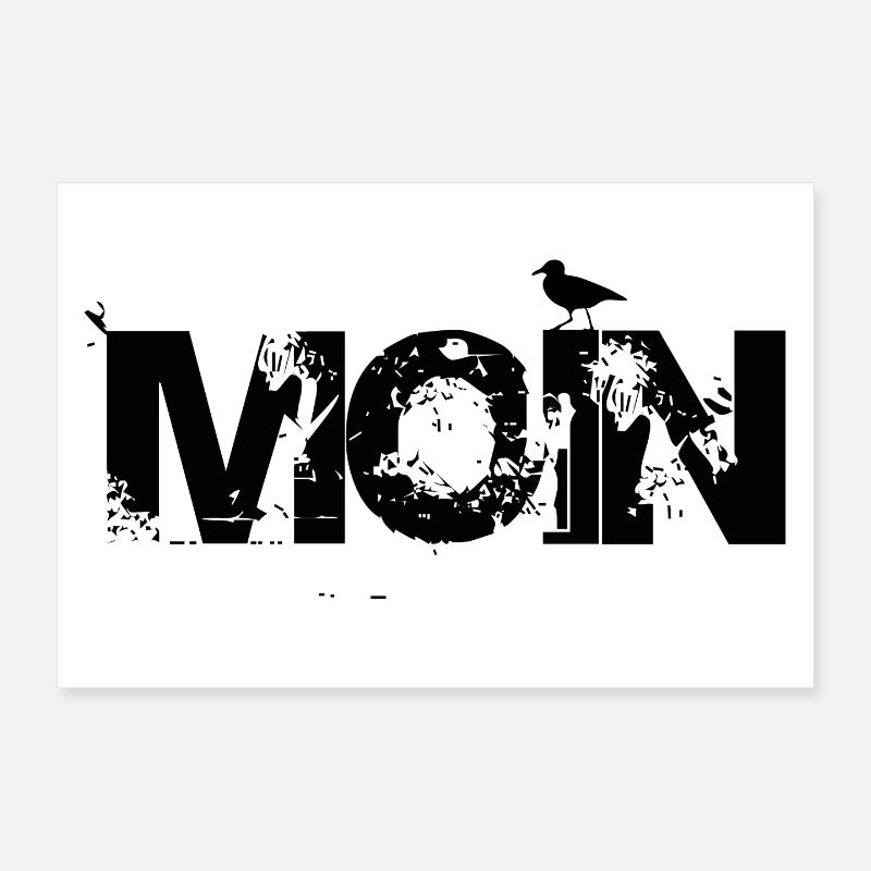 MOIN with Seagull Poster 12" x 8" (30x20 cm)