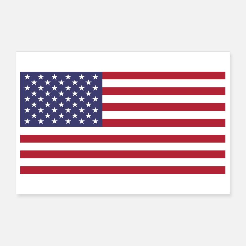 Montrez vos couleurs - États-Unis Poster 30 x 20 cm