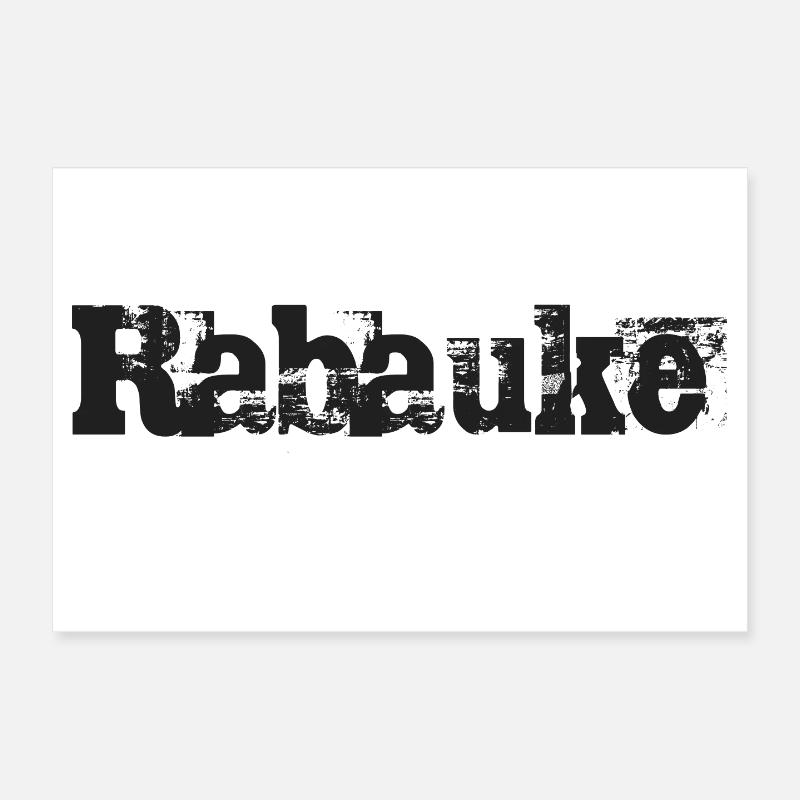 Rabauke Trashed - Poster 30x20 cm - Weiß