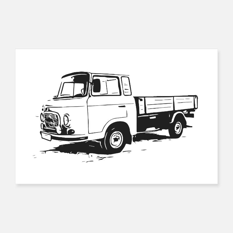 Barkas Pritsche - Pritschenwagen Poster 30x20 cm