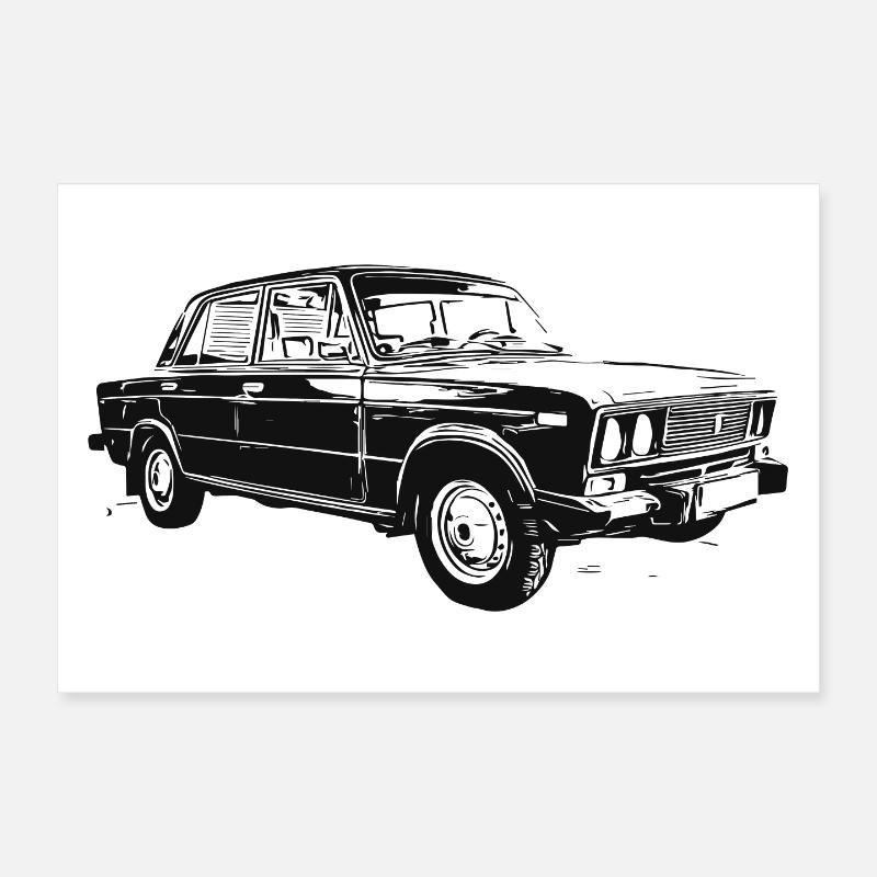Lada Riva - Poster 30 x 20 cm - blanc