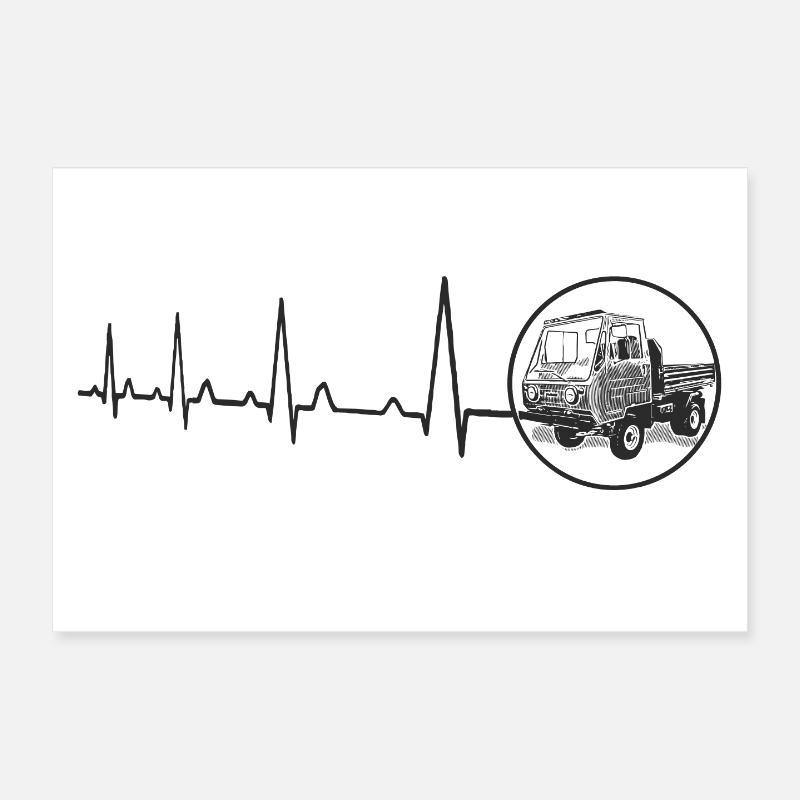 Herzschlag Multicar M25 DDR Moped LKW Technik Poster 30x20 cm
