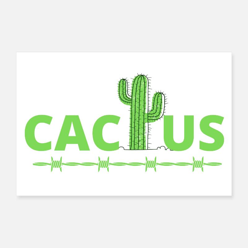 cactus, humorous cactus Poster 12" x 8" (30x20 cm)