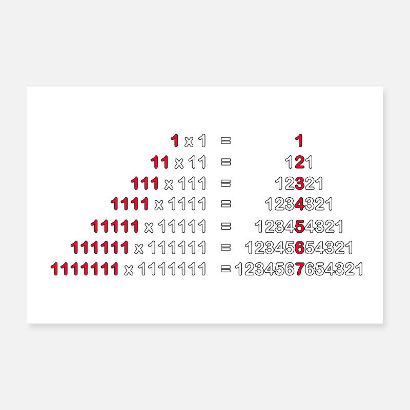 PAYEZ PALINDROME 1x1 HIGH TWO GIFT 1^2 Poster 30 x 20 cm