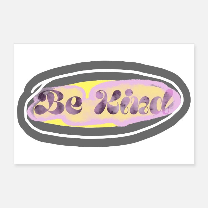 BE KIND Poster 12" x 8" (30x20 cm)