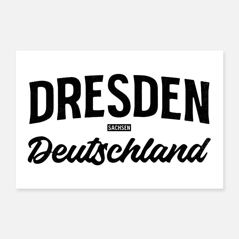 Dresden Saxony Germany Cities Design Poster 12" x 8" (30x20 cm)