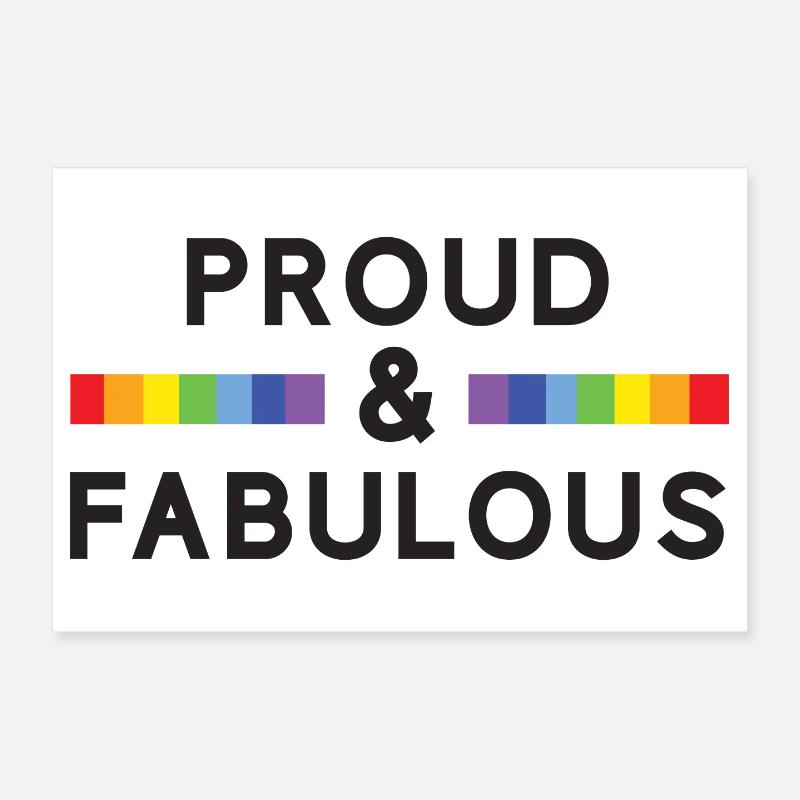 Pride Month - Stolz und fabelhaft - Poster 30x20 cm - Weiß