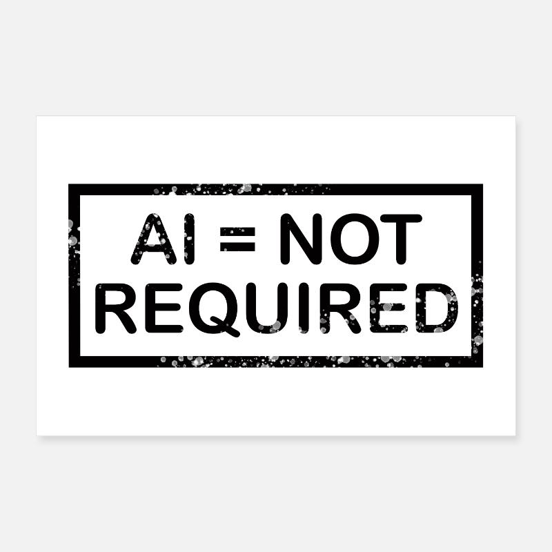 AI = non requis (noir) Poster 30 x 20 cm