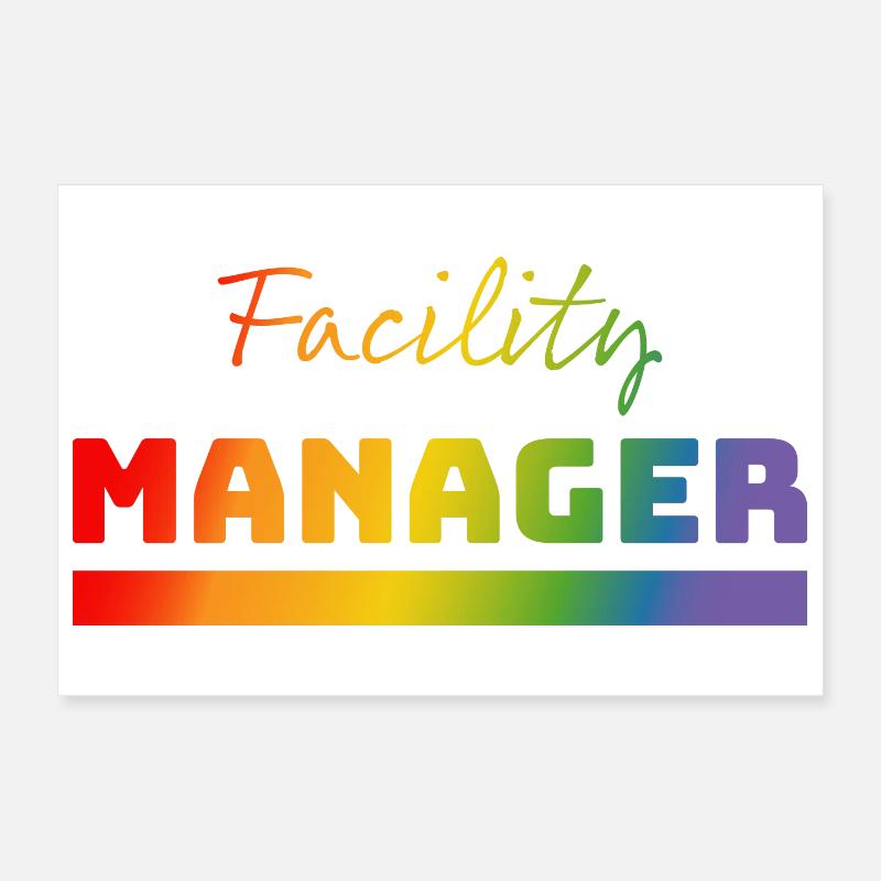 Tshirt Facility Manager rainbow Poster 30x20 cm