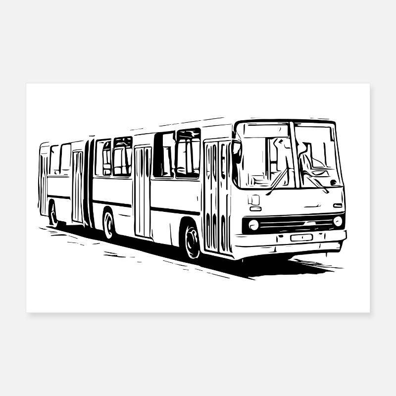Bus articulé Ikarus Poster 30 x 20 cm