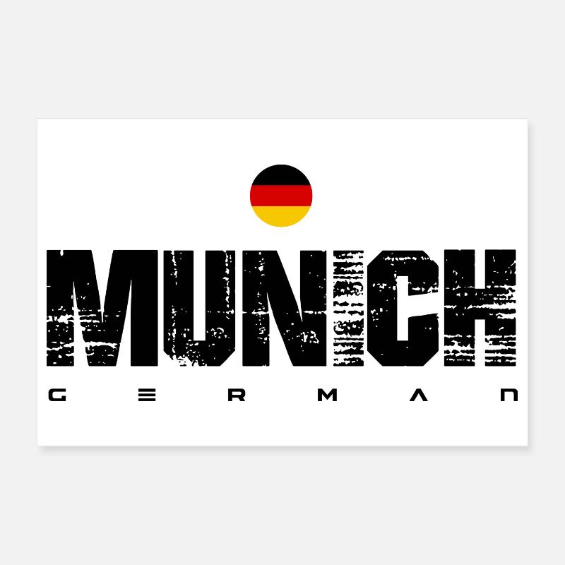 German Flag Circular Emblem Poster 12" x 8" (30x20 cm)