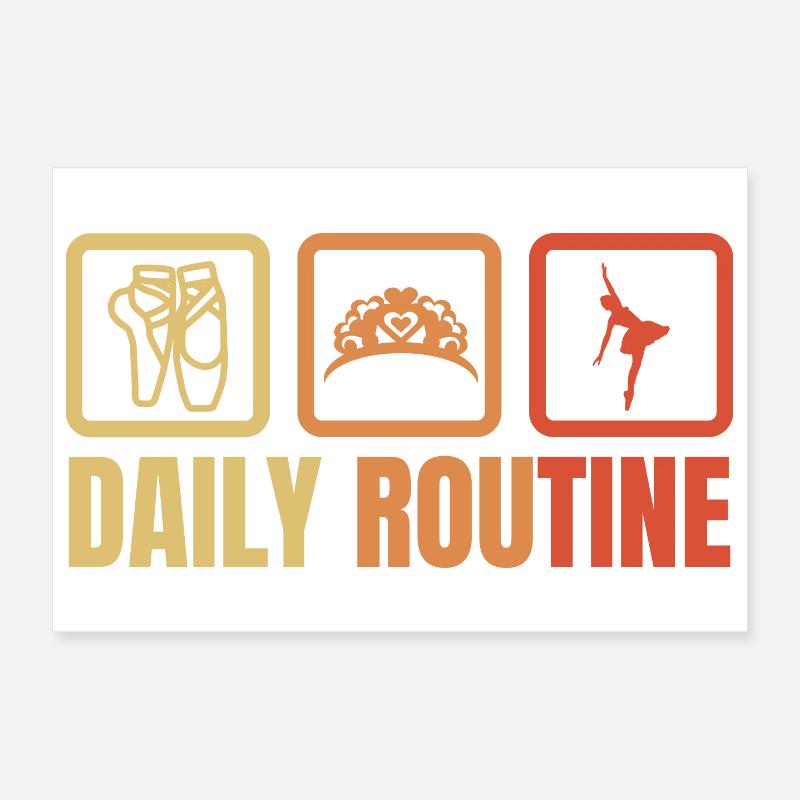 Routine quotidienne de ballet Poster 30 x 20 cm