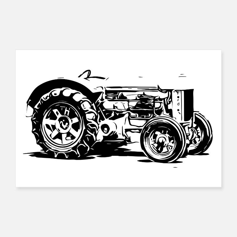 Alter Model F Traktor Poster 30x20 cm