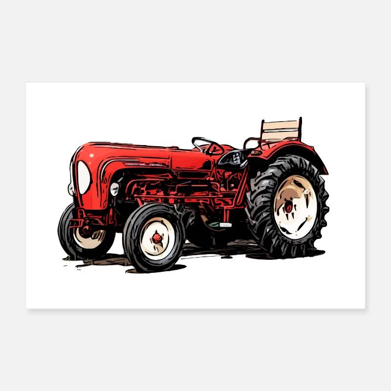 Traktor Standard Star 219 - Poster 30x20 cm - Weiß