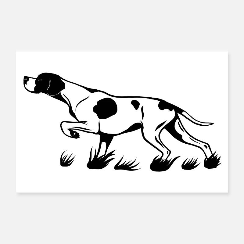 Pointer above - Poster 12" x 8" (30x20 cm) - white
