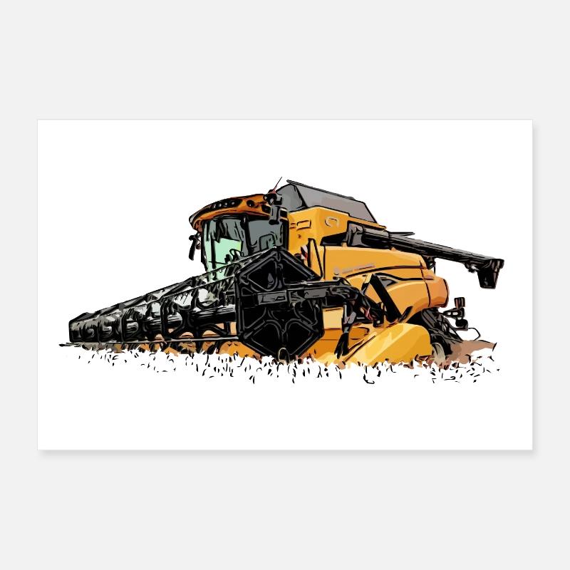 Moissonneuse-batteuse Holland CR Poster 30 x 20 cm