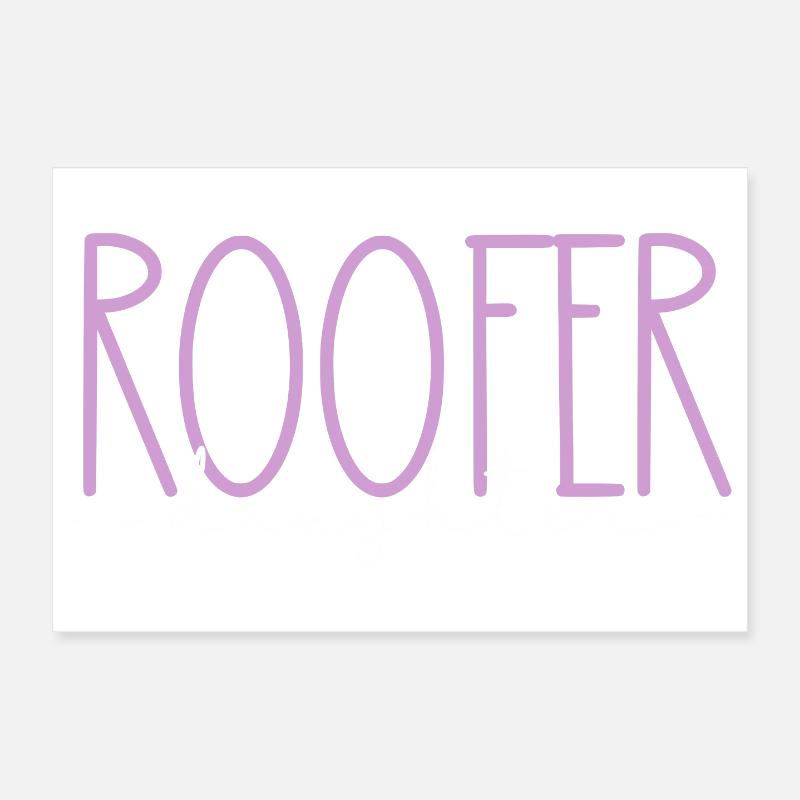 Roofer Proud Daughter Cute Gift Poster 12" x 8" (30x20 cm)