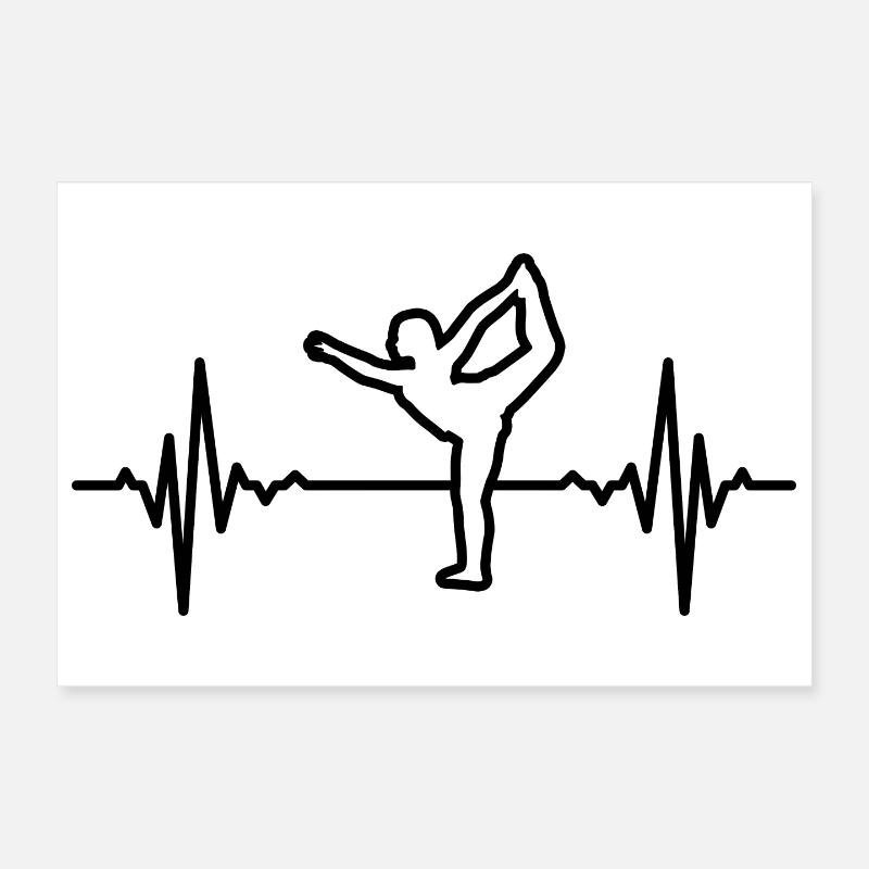 Fréquence cardiaque de Yogini Poster 30 x 20 cm