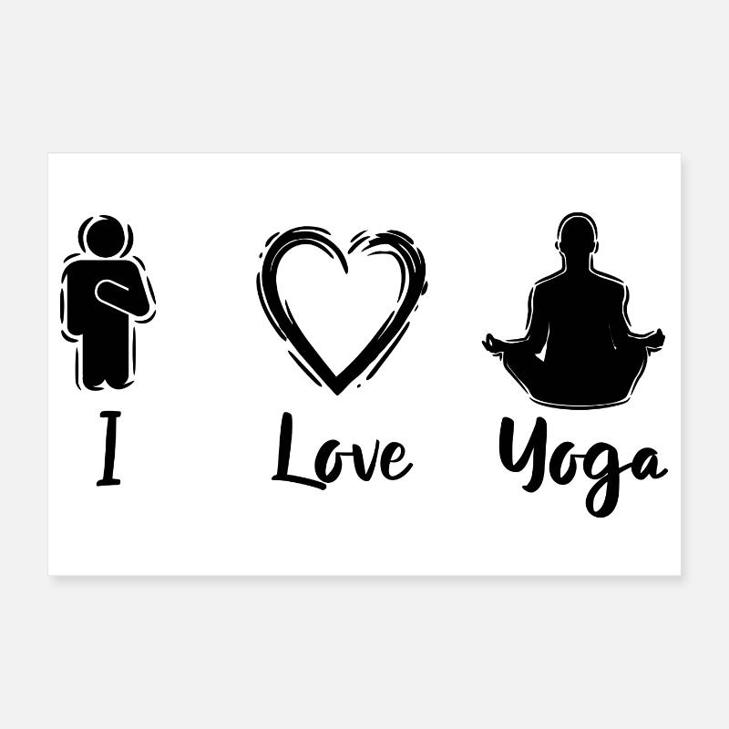 Yoga Liebe Poster 30x20 cm