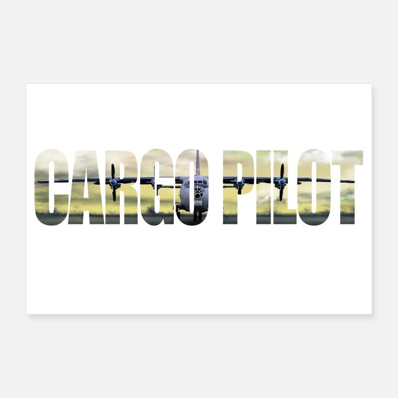 Pilote cargo An-12 Poster 30 x 20 cm